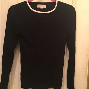 Michael Kors Long Sleeve Ribbed Crew Neck Sweater